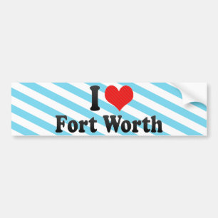 Autocollant De Voiture J'aime Fort Worth
