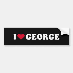 AUTOCOLLANT DE VOITURE J'AIME GEORGE