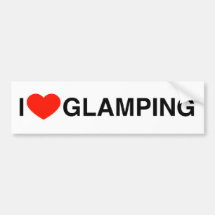 Autocollant De Voiture J'aime Glamping
