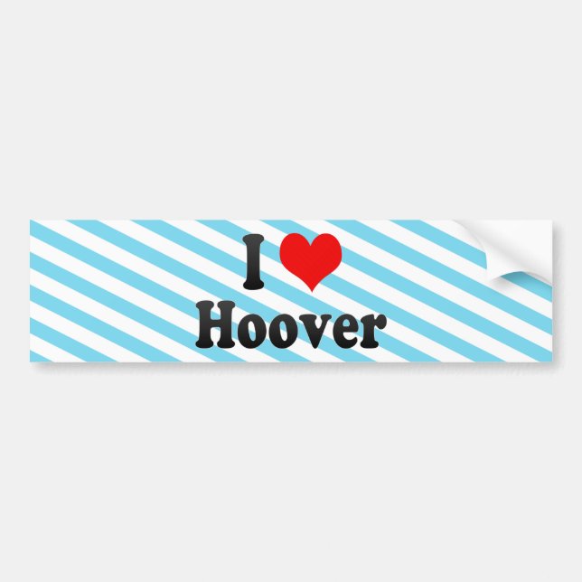 Autocollant De Voiture J'aime Hoover, Etats-Unis (Devant)