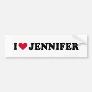 AUTOCOLLANT DE VOITURE J'AIME JENNIFER