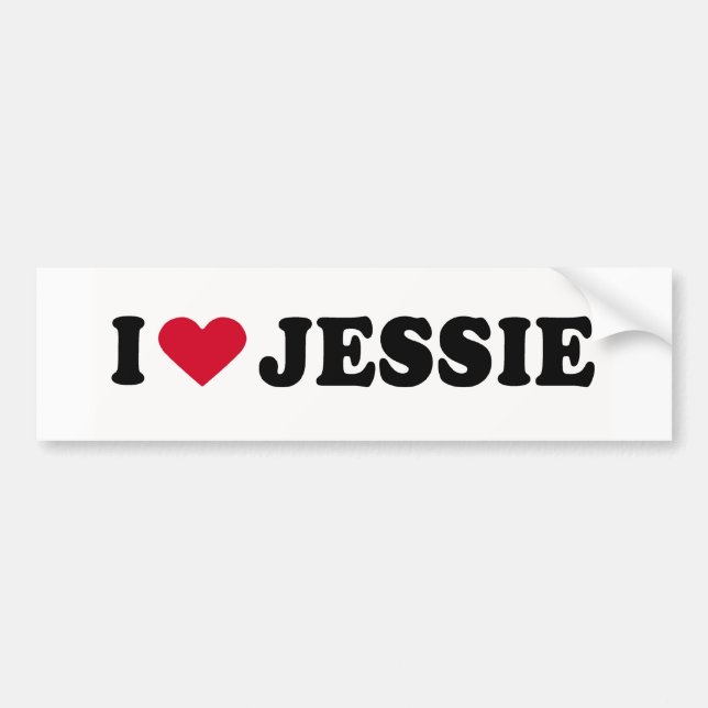 AUTOCOLLANT DE VOITURE J'AIME JESSIE (Devant)