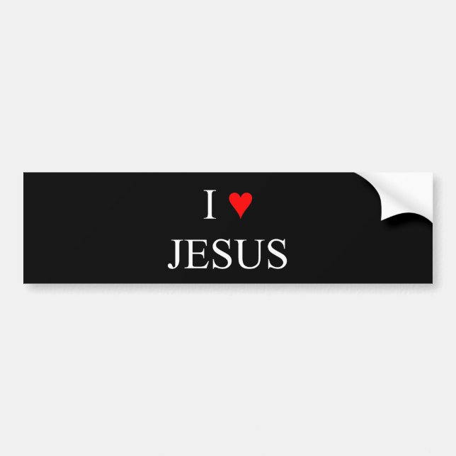 Autocollant De Voiture J'aime Jésus (Devant)