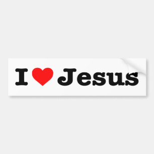 AUTOCOLLANT DE VOITURE "J'AIME JÉSUS"
