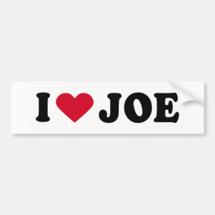 AUTOCOLLANT DE VOITURE J'AIME JOE
