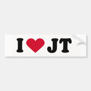 AUTOCOLLANT DE VOITURE J'AIME JT