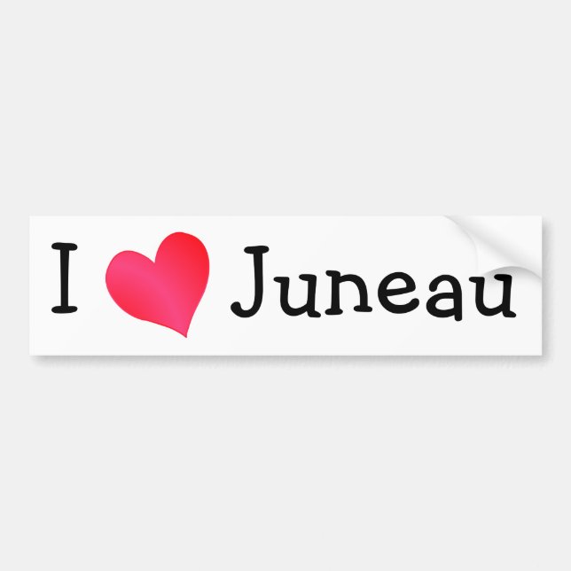 Autocollant De Voiture J'aime Juneau (Devant)