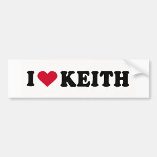 AUTOCOLLANT DE VOITURE J'AIME KEITH