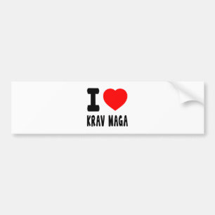 Autocollant De Voiture J'aime Krav Maga