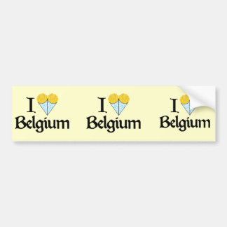 Autocollant De Voiture J'aime la Belgique