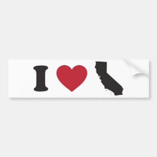 Autocollant De Voiture J'aime la Californie