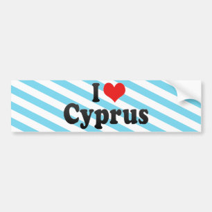Autocollant De Voiture J'aime la Chypre