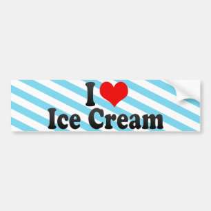 Autocollant De Voiture J'aime la crème glacée