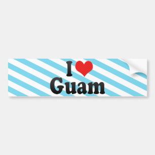Autocollant De Voiture J'aime la Guam