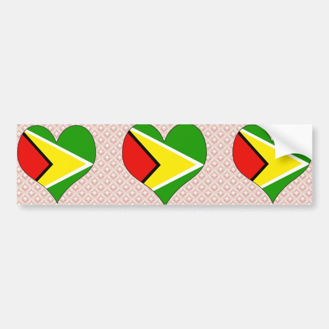 Autocollant De Voiture J'aime la Guyane (Devant)