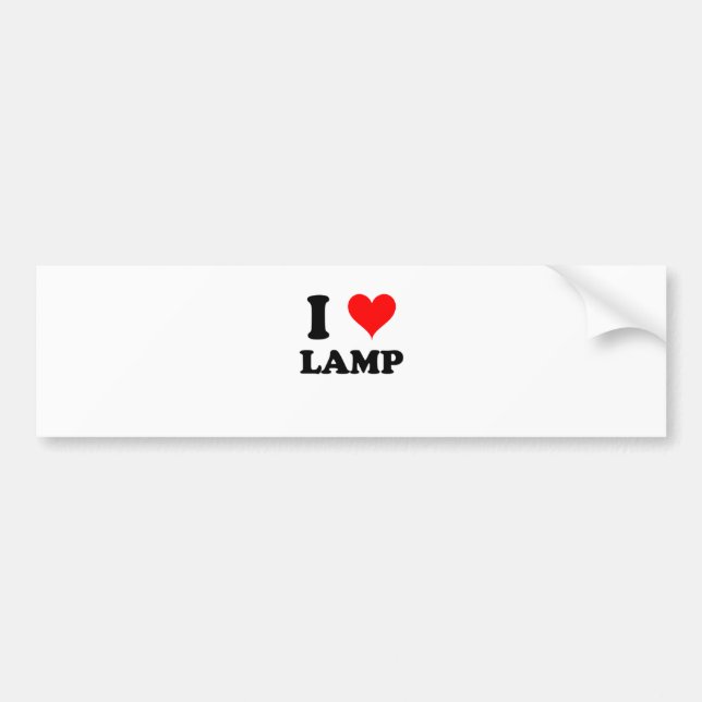 Autocollant De Voiture J'aime la lampe (Devant)