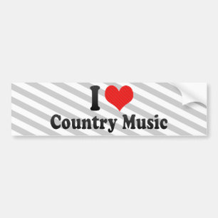 Autocollant De Voiture J'aime la musique country