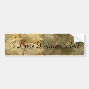 Autocollant De Voiture J'Aime La Salade De Pomme De Terre