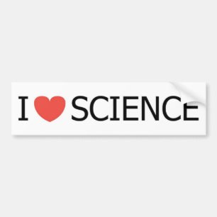 AUTOCOLLANT DE VOITURE J'AIME LA SCIENCE