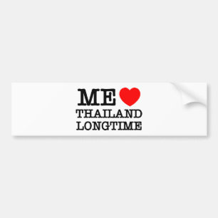 AUTOCOLLANT DE VOITURE J'AIME LA THAÏLANDE LONGTEMPS