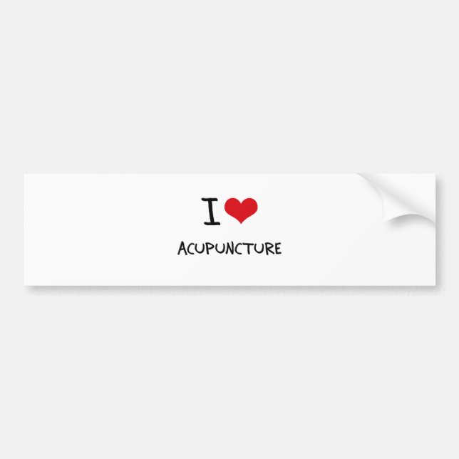 Autocollant De Voiture J'aime l'acuponcture (Devant)