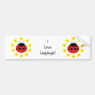 Autocollant De Voiture J'aime l'adhésif pour pare-chocs de coccinelles