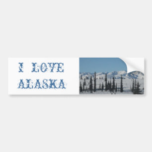 Autocollant De Voiture J'AIME l'adhésif pour pare-chocs de l'ALASKA