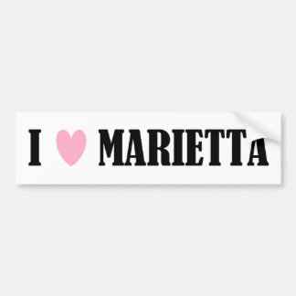 AUTOCOLLANT DE VOITURE J'AIME L'ADHÉSIF POUR PARE-CHOCS DE MARIETTA