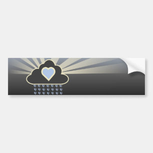 Autocollant De Voiture J'aime l'adhésif pour pare-chocs de nuages de