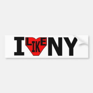 Autocollant De Voiture J'aime l'adhésif pour pare-chocs de NY