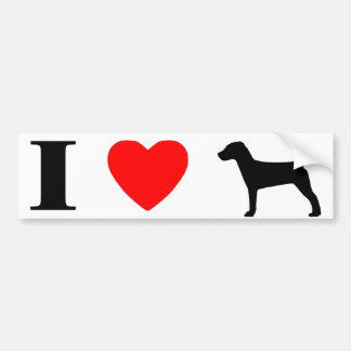 Autocollant De Voiture J'aime l'adhésif pour pare-chocs de terriers de