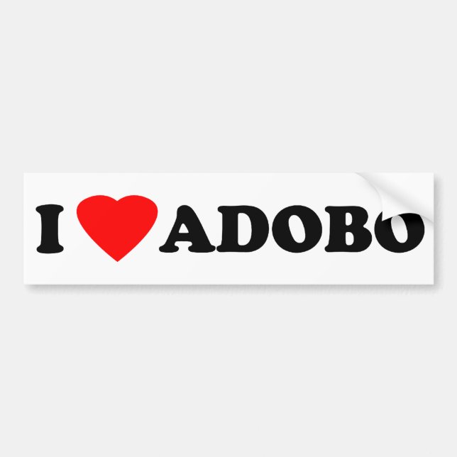 Autocollant De Voiture J'aime l'Adobo (Devant)