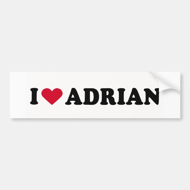 AUTOCOLLANT DE VOITURE J'AIME L'ADRIEN (Devant)