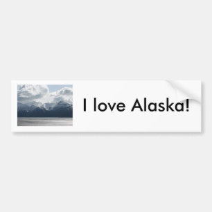 Autocollant De Voiture J'aime l'Alaska ! Adhésif pour pare-chocs