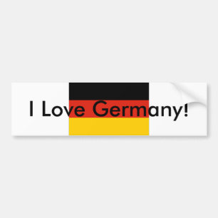 Autocollant De Voiture J'aime l'Allemagne ! adhésif pour pare-chocs