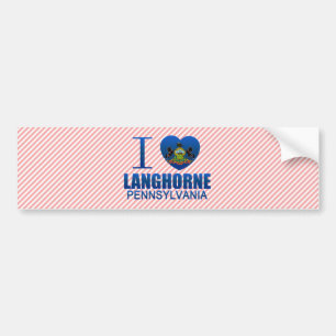 Autocollant De Voiture J'aime Langhorne, PA
