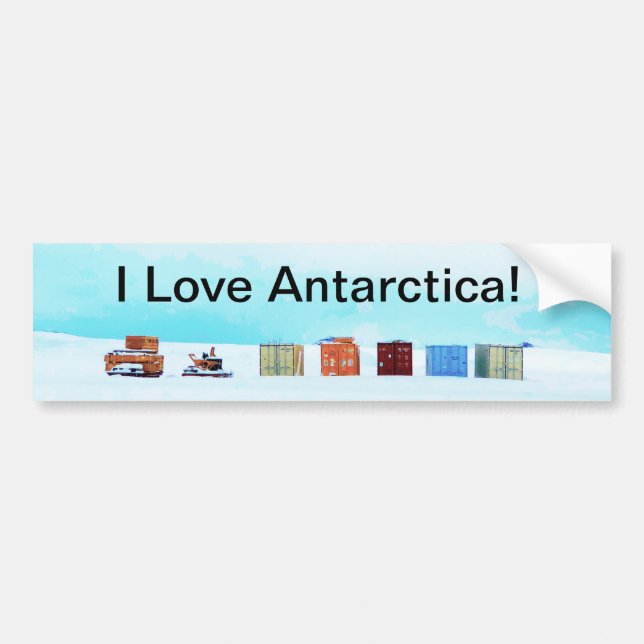 Autocollant De Voiture J'Aime L'Antarctique ! Auto-collants pour voiture (Devant)