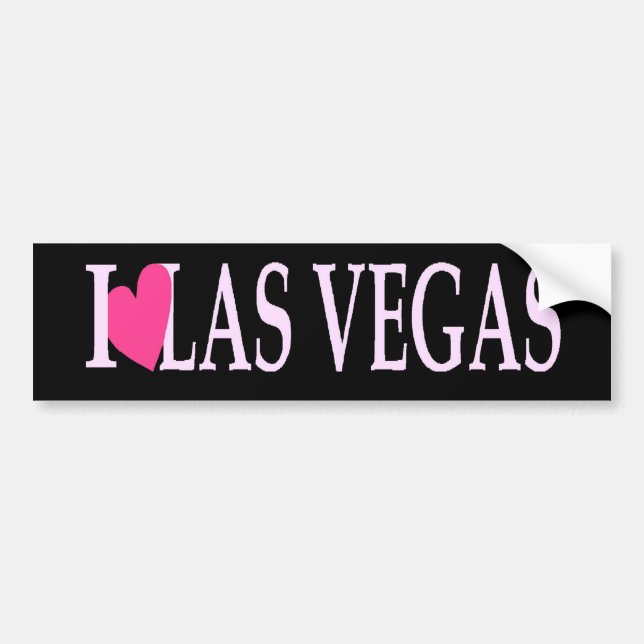 Autocollant De Voiture J'AIME Las Vegas (Coeur Rose) Sticker pare-chocs! (Devant)
