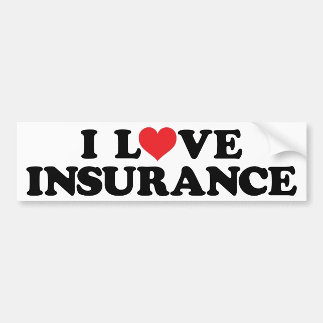 Autocollant De Voiture J'aime l'assurance (Devant)