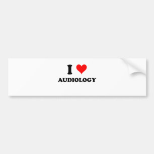 Autocollant De Voiture J'aime l'audiologie