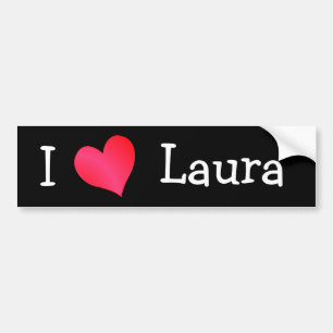 Autocollant De Voiture J'aime Laura