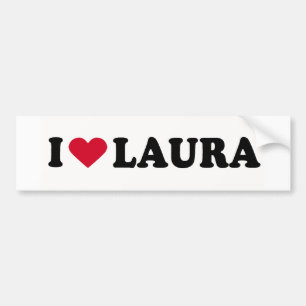 AUTOCOLLANT DE VOITURE J'AIME LAURA
