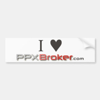 Autocollant De Voiture J'aime l'autocollant de PPXBroker.com