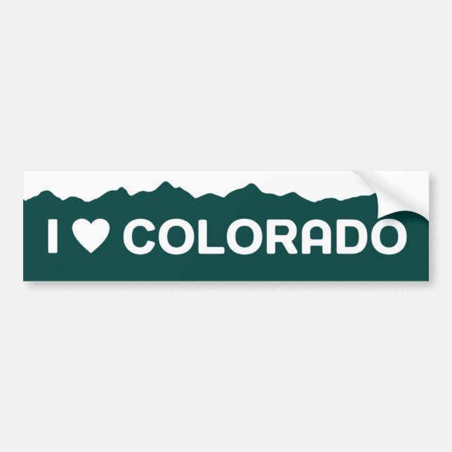 Autocollant De Voiture J'aime l'autocollant du Colorado (Devant)