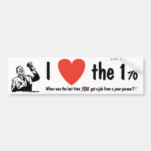 Autocollant De Voiture J'AIME le 1%
