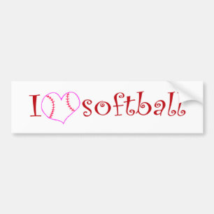 Autocollant De Voiture J'aime le base-ball