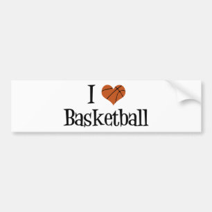 Autocollant De Voiture J'aime le basket-ball