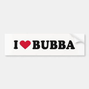 AUTOCOLLANT DE VOITURE J'AIME LE BUBBA