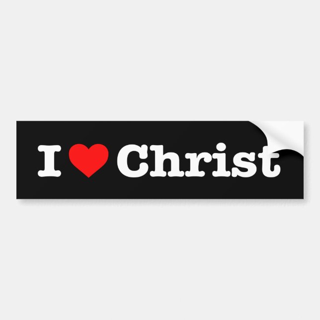 AUTOCOLLANT DE VOITURE "J'AIME LE CHRIST" (Devant)