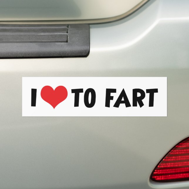 Autocollant De Voiture J'aime le cœur à péter (En voiture)